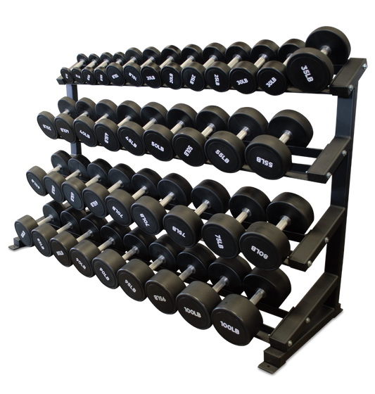 5-100lb urethane dumbbell set
