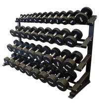 4 tier rack for 5-100lb urethane dumbbell set