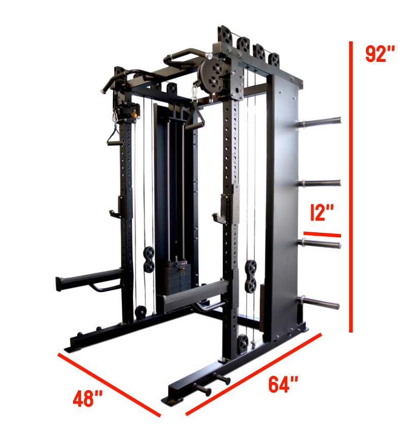 PL7320E Trainer Squat Rack Front – Extreme Equipment