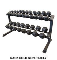 5-50lbs rubber hex dumbbell set