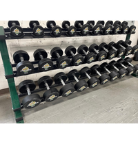 3 Tier dumbbell rack with saddles USA made