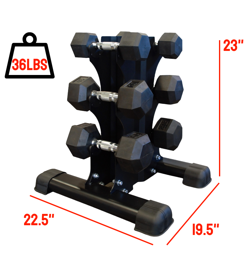 Vertical Dumbbell Rack 3 Pair PL7384B Extreme Training Equipment
