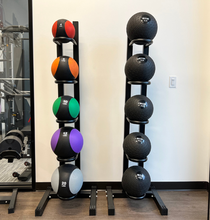 vertical medicine ball rack