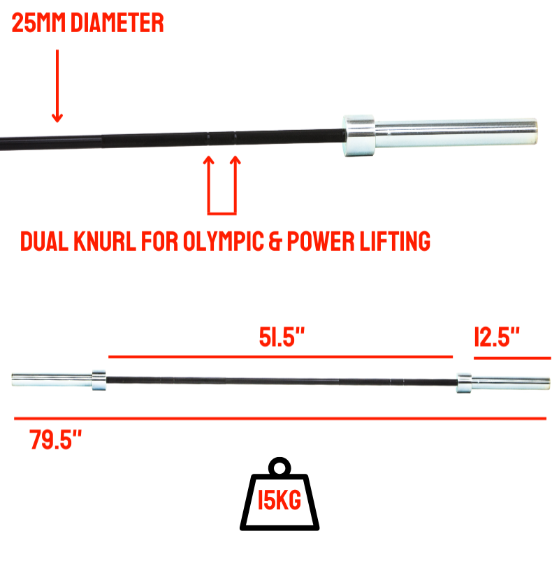 Women s Olympic Bar Pro 190kpsi 25mm